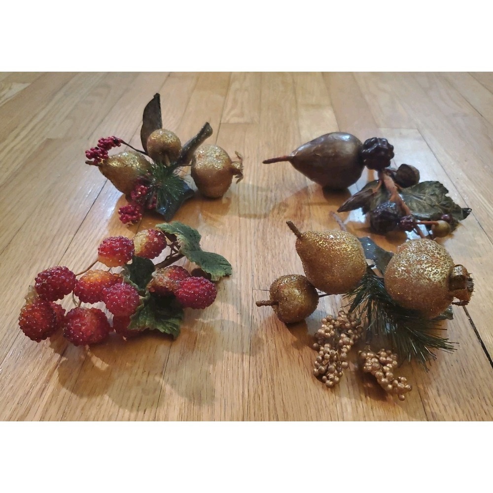 Artificial Fruit Floral Picks Sugared Fruit Home Decor Berries Beautiful Variety